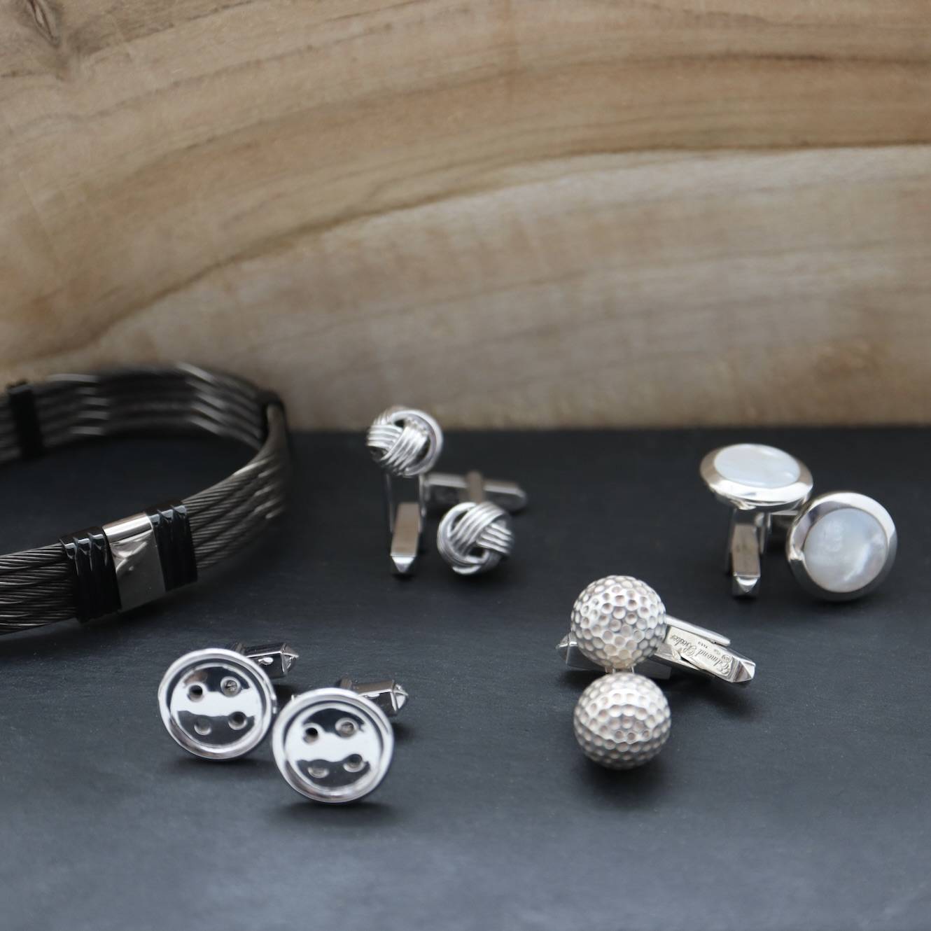 Boutons de manchette en argent massif - bijouterie bordeaux