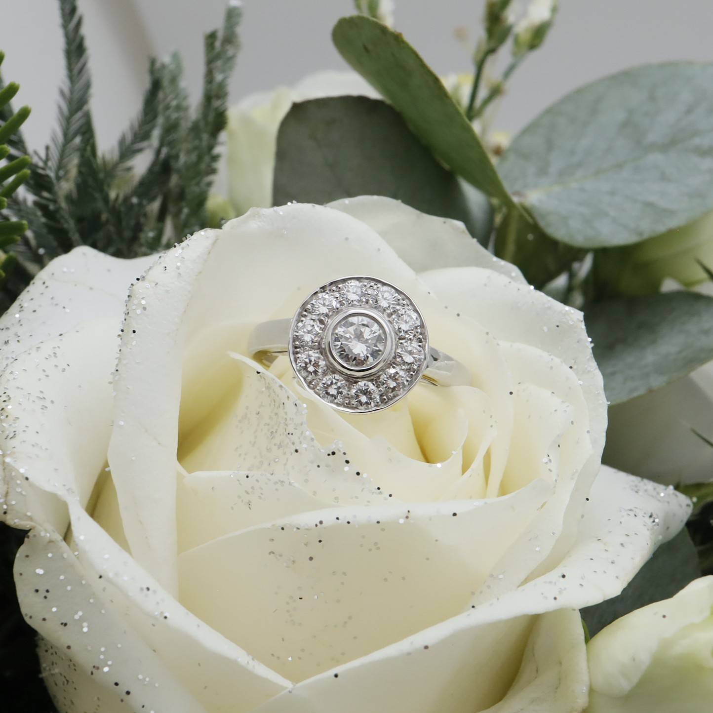 Bague mariage or blanc diamant joaillerie Le Bouscat