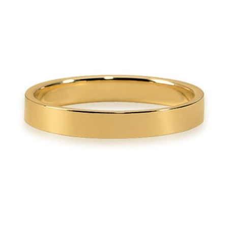 Alliance homme demi jonc parisien en or jaune 