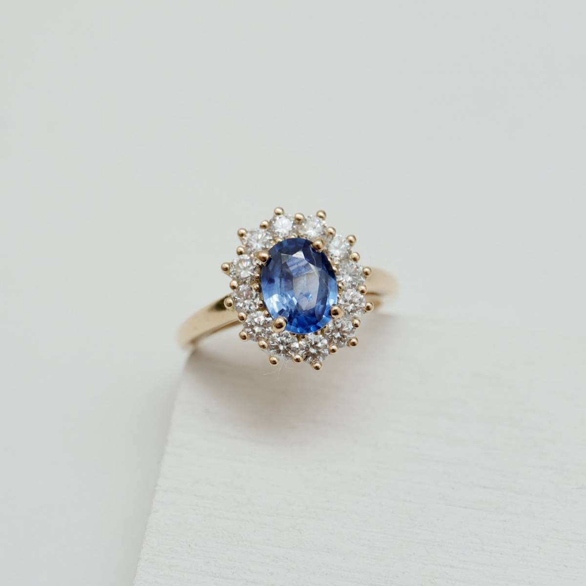 Bague Fantaisie Avec Pierre Bleue - Taille 61 - Acier, Sertie - Neuf Avec étiquettes Et Emballage Cadeau
