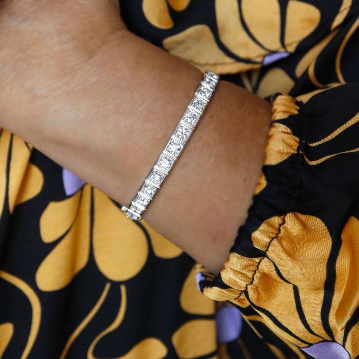 Achat jonc or blanc pavage diamants Le Bouscat