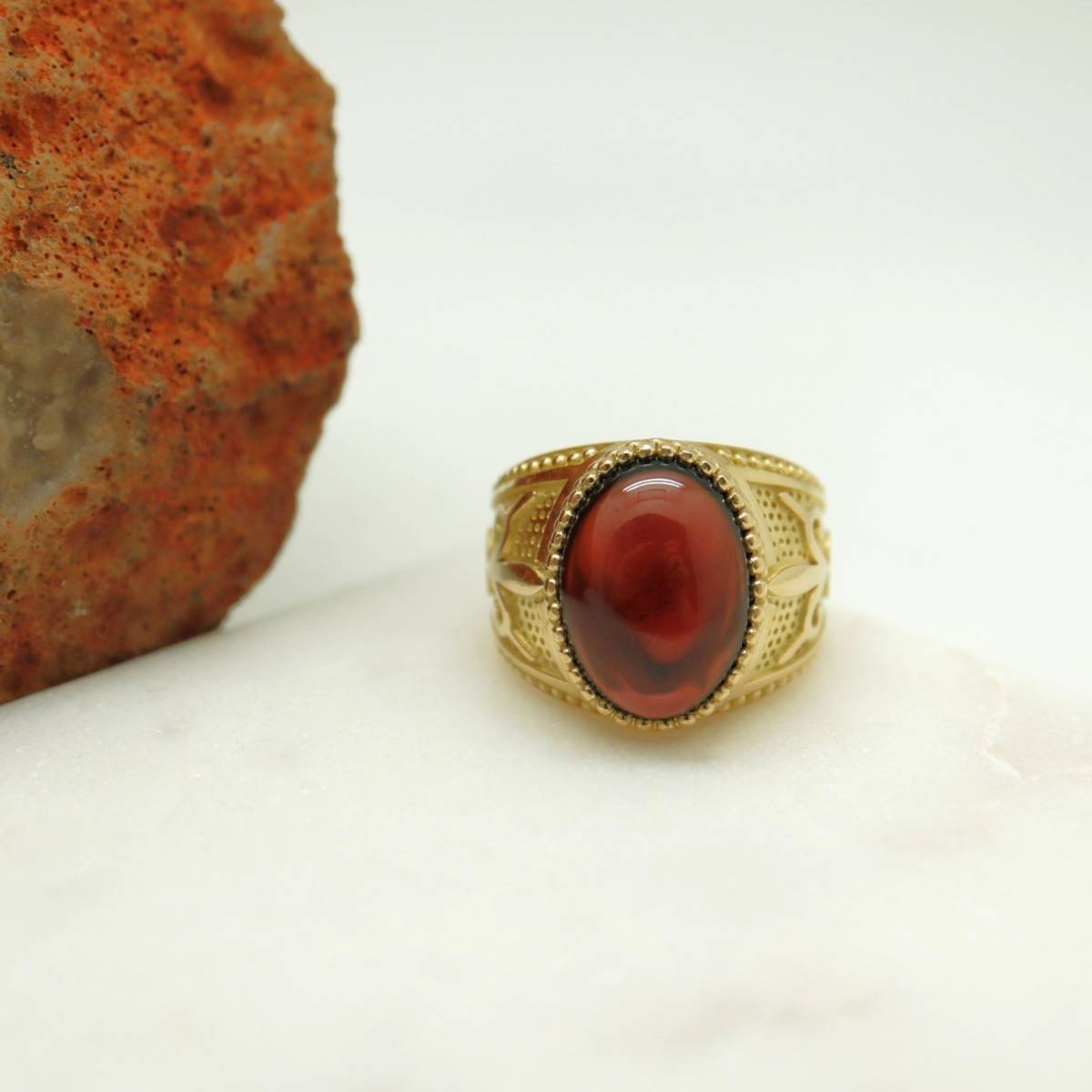 Chevalière homme style chevalière universitaire américaine